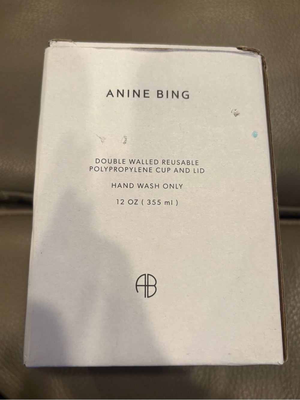 ANINE BING BLACK REUSABLE CUP AND LID NEW IN BOX - Picture 3 of 4